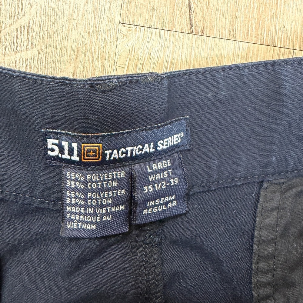 5.11 Men's Relaxed Fit TACLITE TDU Cargo Pants Large 35x31 Navy Blue Work - Picture 6 of 7